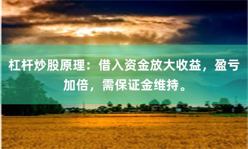 杠杆炒股原理：借入资金放大收益，盈亏加倍，需保证金维持。